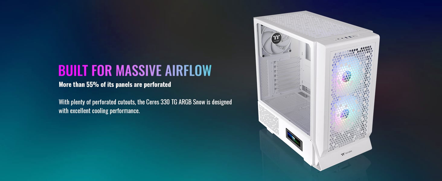 Thermaltake Ceres 330 TG ARGB Mid Tower E-ATX Case